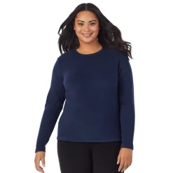 Fleecewear With Stretch Long Sleeve Crew PLUS