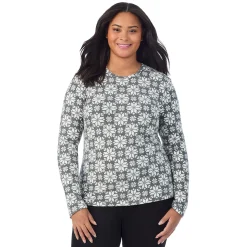 Fleecewear With Stretch Long Sleeve Crew PLUS