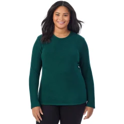 Fleecewear With Stretch Long Sleeve Crew PLUS