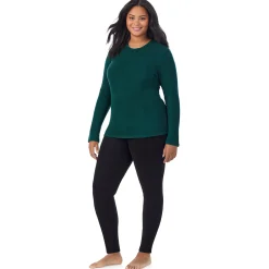 Fleecewear With Stretch Long Sleeve Crew PLUS