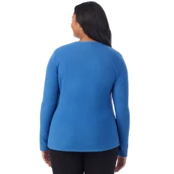 Fleecewear With Stretch Long Sleeve Crew PLUS