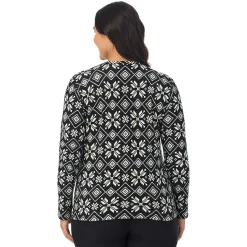 Fleecewear With Stretch Long Sleeve Crew PLUS