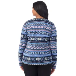 Fleecewear With Stretch Long Sleeve Crew PLUS