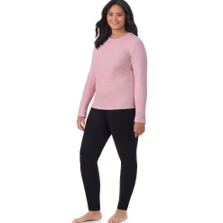 Fleecewear With Stretch Long Sleeve Crew PLUS