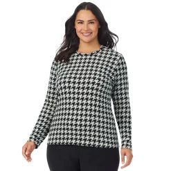 Fleecewear With Stretch Long Sleeve Crew PLUS