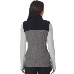 Fleecewear With Stretch Long Sleeve Mock Neck Henley With Sherpa