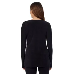 Fleecewear With Stretch Maternity Snap Front Crew