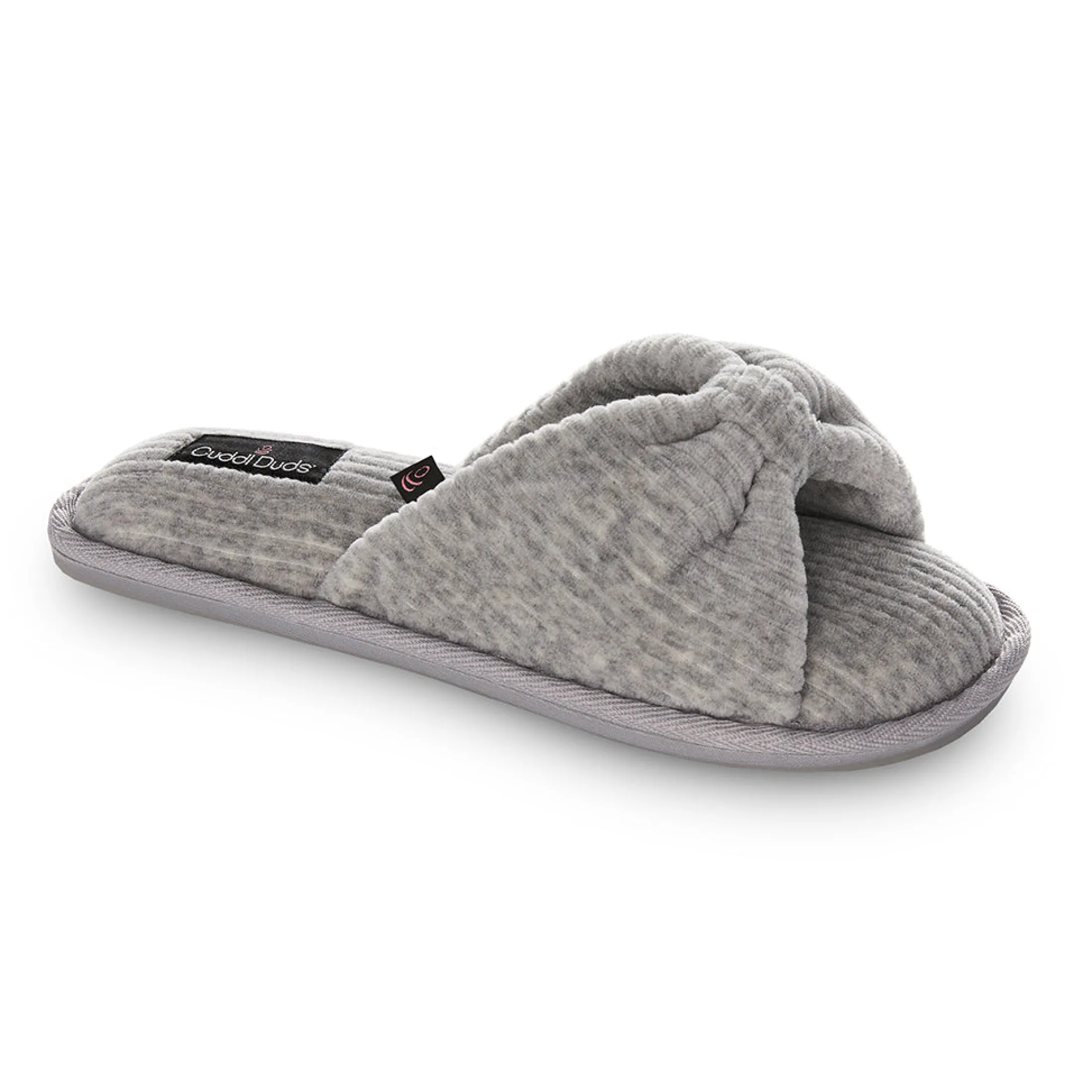 Gathered Corduroy Slide Slipper