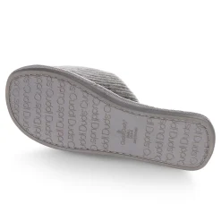 Gathered Corduroy Slide Slipper