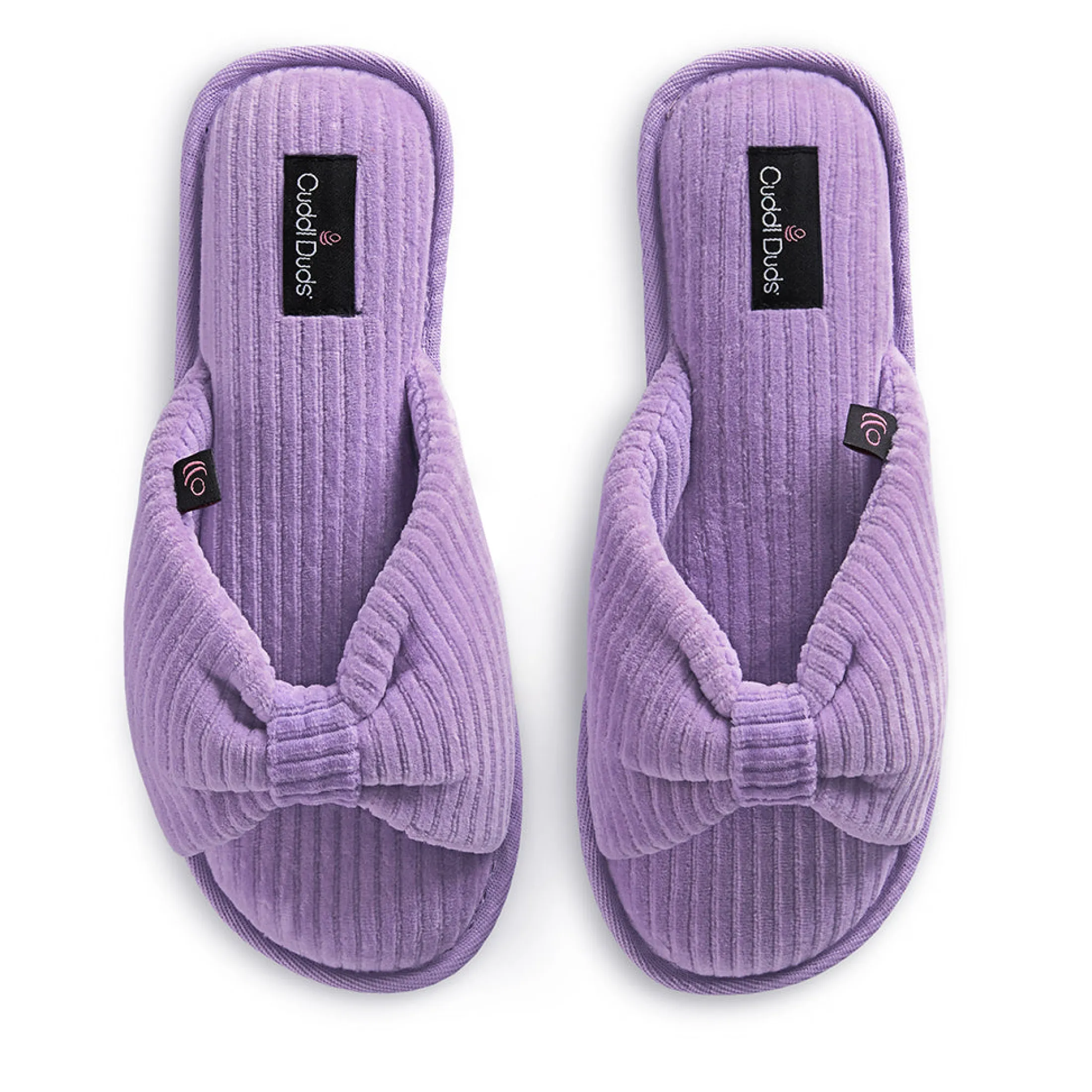 Gathered Corduroy Slide Slipper