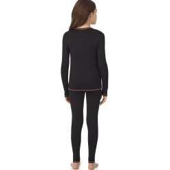 Girls Comfortech Stretch Poly 2 pc. Long Sleeve Crew & Pant Set
