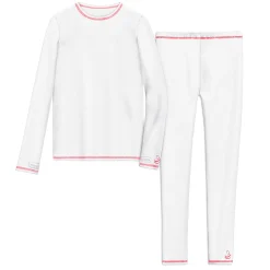 Girls Comfortech Stretch Poly 2 pc. Long Sleeve Crew & Pant Set