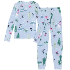 Girls Fleecewear With Stretch 2 pc. Long Sleeve Crew & Legging Set