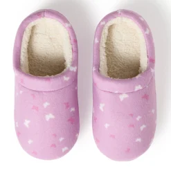 Girls Printed Butterfly Fleece Clog Slipper