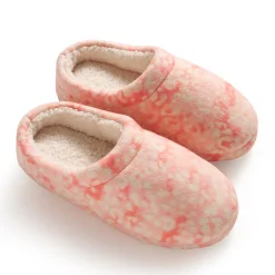 Girls Printed Leopard Fleece Clog Slipper