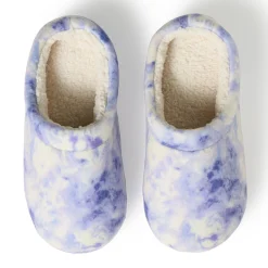 Girls Printed Tie Dye Fleece Clog Slipper
