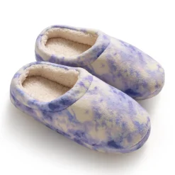 Girls Printed Tie Dye Fleece Clog Slipper
