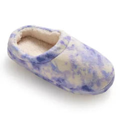 Girls Printed Tie Dye Fleece Clog Slipper