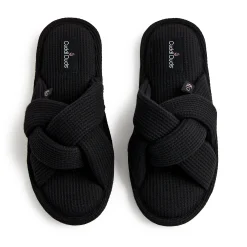Heather Waffle Braid Slide Slipper