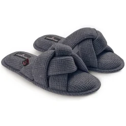 Heather Waffle Braid Slide Slipper