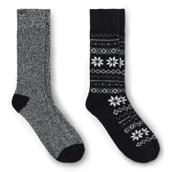 Mens Alpine Snowflake Boot Sock 2-Pack