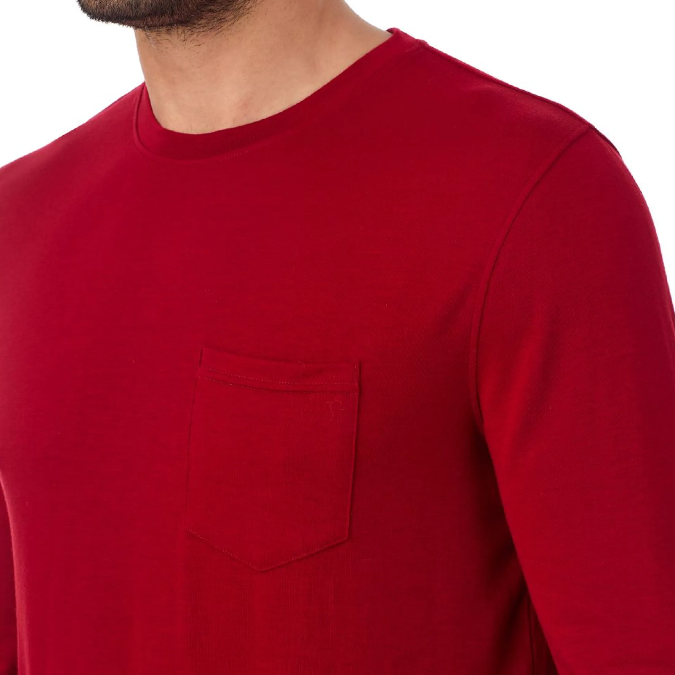 Mens Cabin Fleece Long Sleeve Crew and Pajama Pant 2-Pc Set