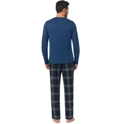 Mens Classic Long Sleeve Crew and Pajama Pant 2-pc Set