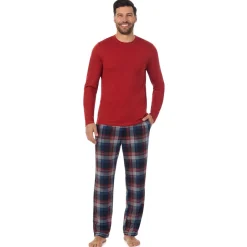 Mens Classic Long Sleeve Crew and Pajama Pant 2-pc Set