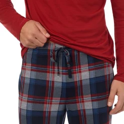 Mens Classic Long Sleeve Crew and Pajama Pant 2-pc Set
