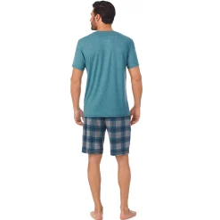 Mens Classic Short Sleeve Crew Neck Tee and Pajama Short 2-pc Set