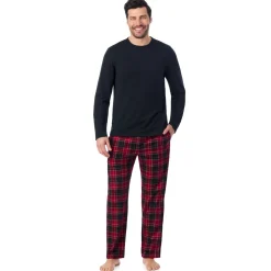 Mens Cozy Lodge Long Sleeve Crew and Pajama Pant 2-Pc Set