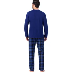 Mens Cozy Lodge Long Sleeve Crew and Pajama Pant 2-Pc Set