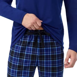 Mens Cozy Lodge Long Sleeve Crew and Pajama Pant 2-Pc Set