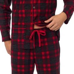 Mens Cozy Lodge Notch Pajama 2-Pc Set