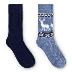 Mens Deer Fairisle Boot Sock 2-Pack