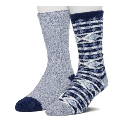 Mens Fair Isle & Stripe Cozy Sock 2-Pack
