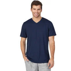 Mens Far-Infrared Enhance Sleep Short Sleeve V-Neck Top