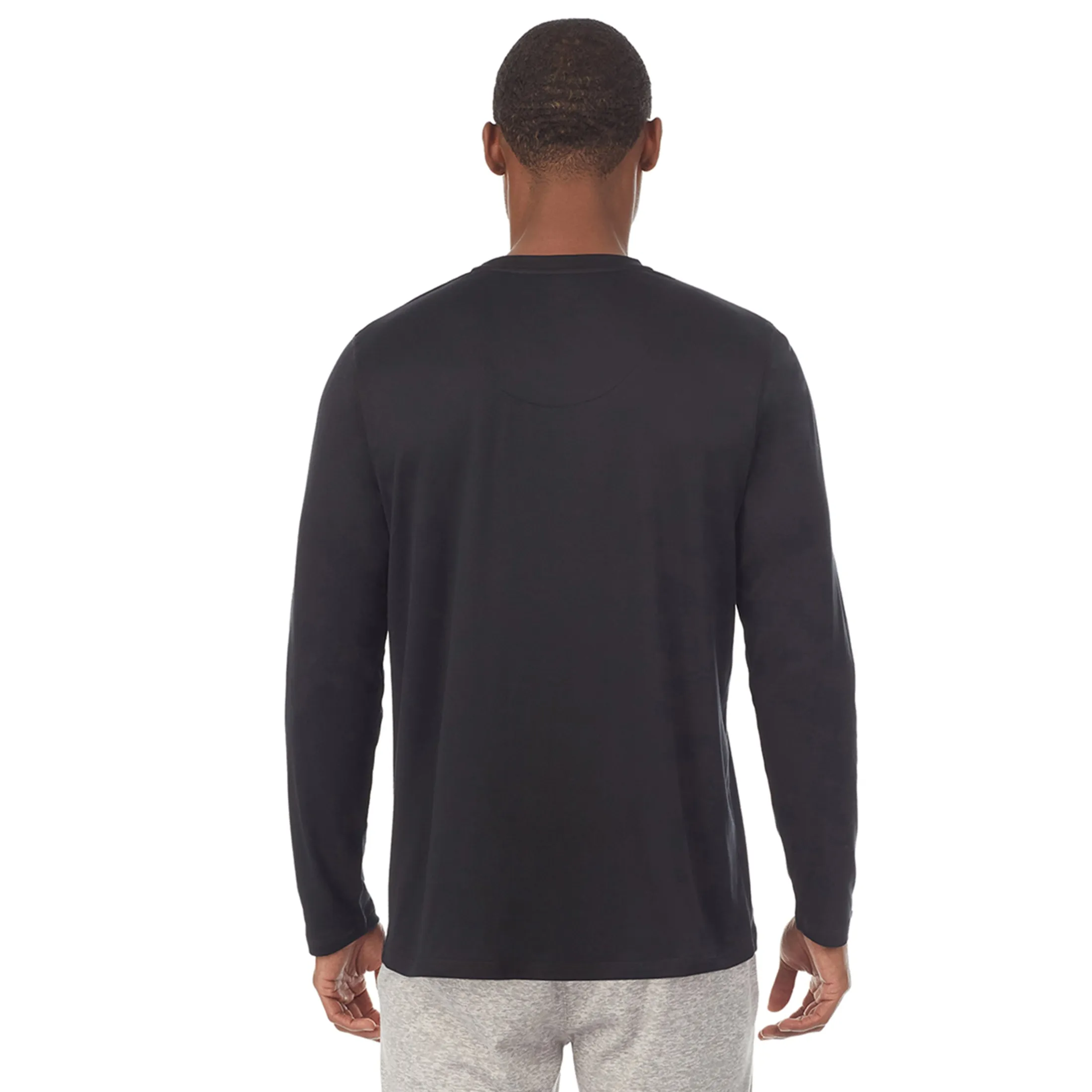 Mens Far-Infrared Enhance Sleep Long Sleeve Crew Neck Top