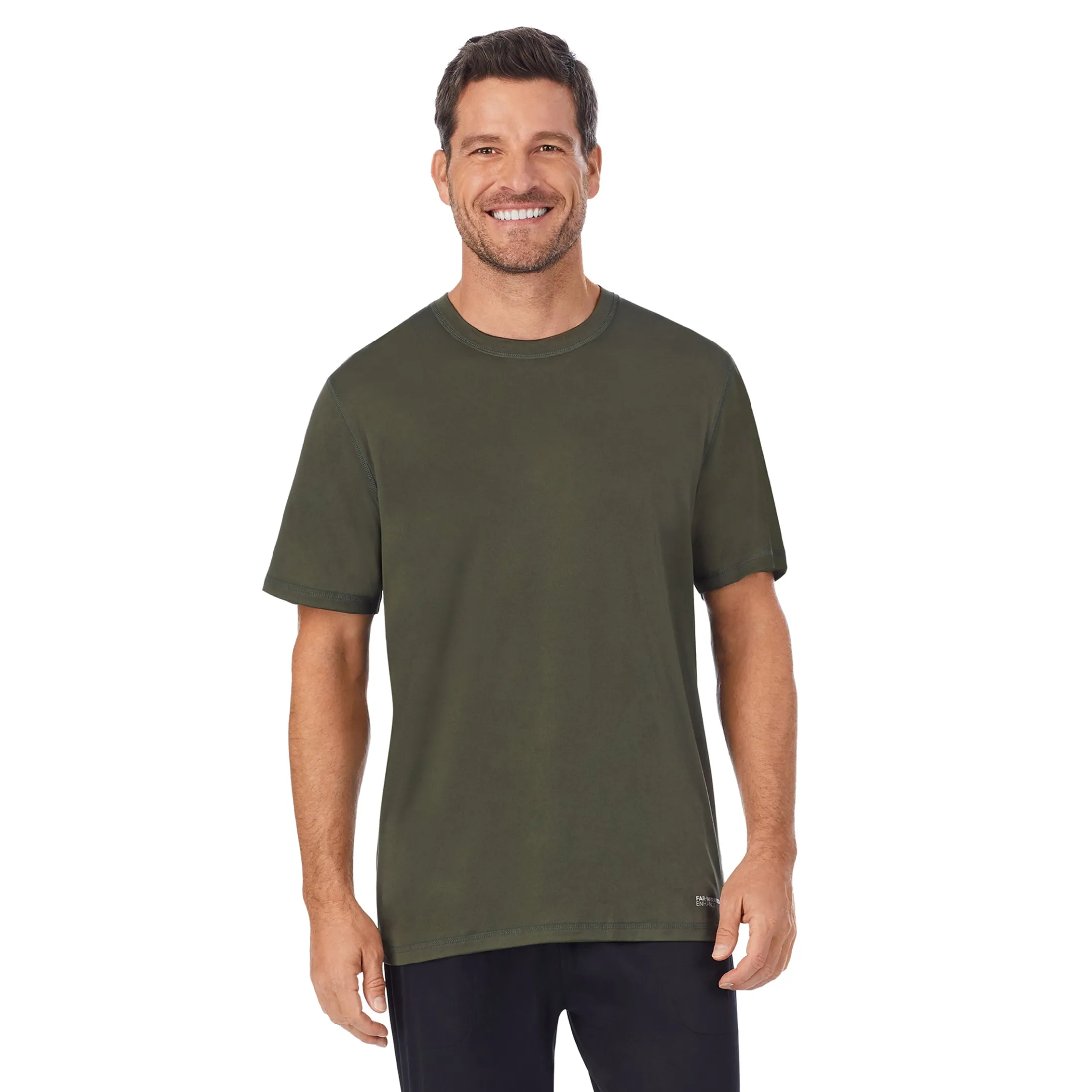 Mens Far-Infrared Enhance Sleep Short Sleeve Crew Neck Top