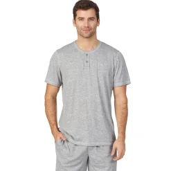 Mens Far-Infrared Enhance Sleep Short Sleeve Henley Top