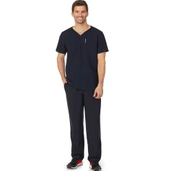 Mens Scrub V-Neck Top with Chest Pocket
