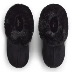 Microsuede Clog Slipper with Sherpa Lining