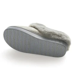 Microsuede Clog Slipper with Sherpa Lining