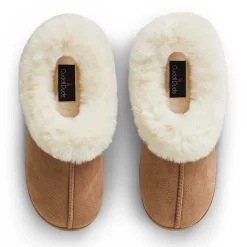 Microsuede Clog Slipper with Sherpa Lining