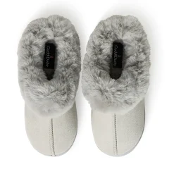 Microsuede Clog Slipper with Sherpa Lining