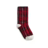 Plaid Cozy Lined Lounge Crew Sock