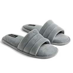 Puffy Velour Slide Slipper