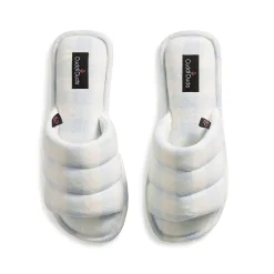 Puffy Velour Slide Slipper