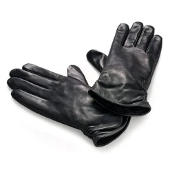 Ruched Leather Touchscreen Gloves