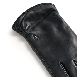 Ruched Leather Touchscreen Gloves